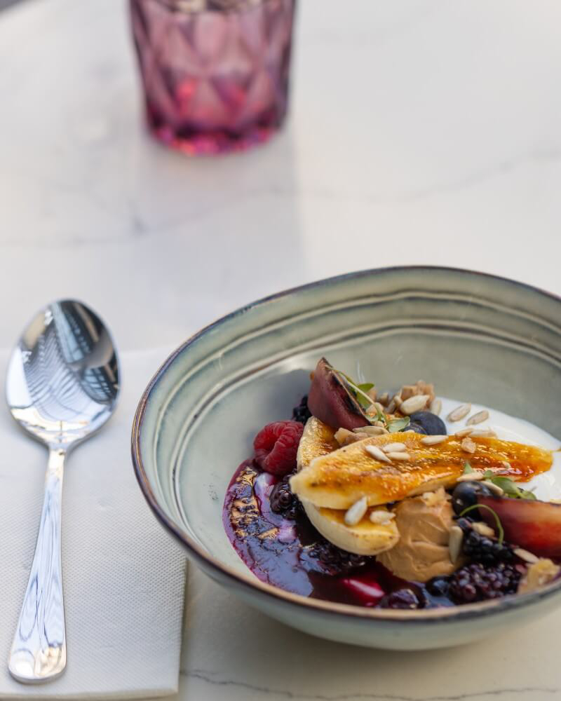The Rise of Wellness-Driven Hospitality 2 Acai Bowl: Fresh Berries, granola, nut butter, toasted coconut, honey and banana